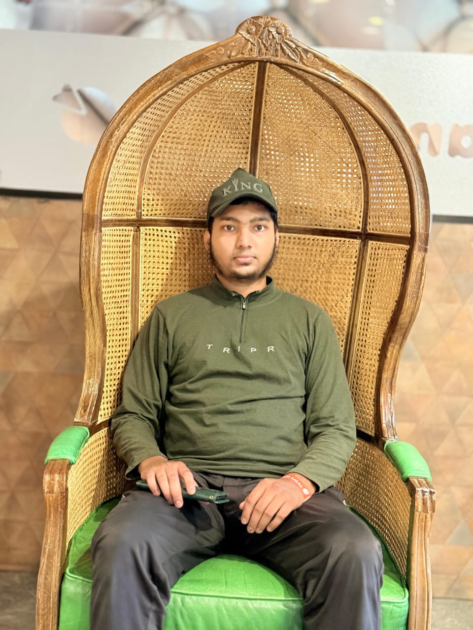 Taufikkhan M Pathan, seated photo